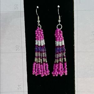 beaded tassel earrings
